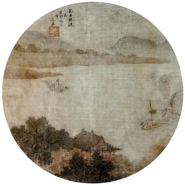 清代绘画《龙舟竞渡》（据文嘉画）